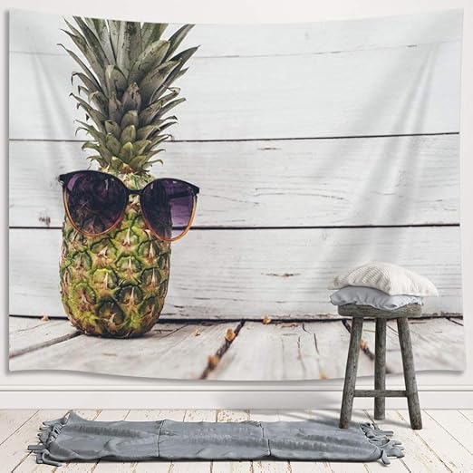 Amazon Com Jawo Fruit Hippie Tapestry Cool Pineapple Wearing