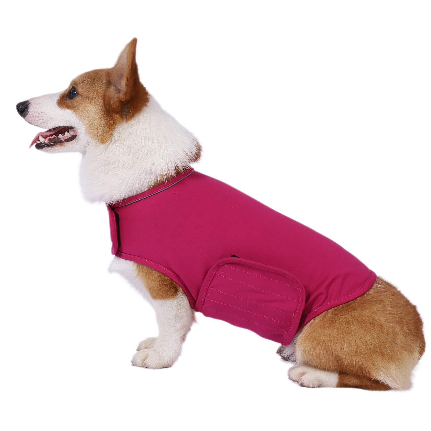 YUKOOL Anxiety Coat for Dogs, Lightweight Wrap Calming Vest, Dog Anxiety Jacket, Used to Instant Therapy for Over Excitement in Lightning and Fireworks to Keep Calming Comfort(M,Rose Red)