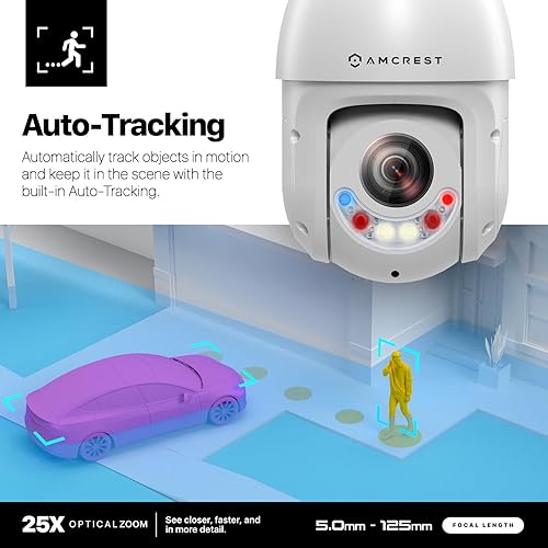 Amcrest 4MP AI PTZ POE IP Camera Pan Tilt Zoom (Optical 25x