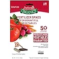 Jobe's 06028 Release Vegetables, Herbs and Tomato Plan Organics Vegetable & Tomato Fertilizer Spikes, 2-7-4 Time Relea, 50, B