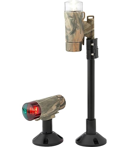 Kit Complet Navilight Dinghy – Feux De Navigation LED 360° Et Tricolore, Supports Inclus, Jusqu’à 12 M