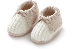 Neiwech Baby Booties Newborn Infant Sock Shoes Knit Crochet Soft Cozy Warm Boots for Boys Girls