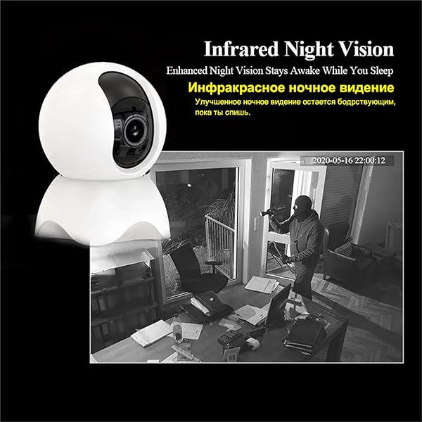 Tuya Smart WiFi Drahtlose IP Kamera 1080P Nachtsicht Home Security 360 Auto Track CCTV berwachung BabyphoneCamera 64g