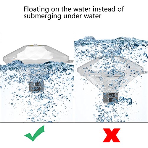 Linkax Pool Lights Floating Lights Pond Lights Waterproof Colorful Baby Bathtub Light for Swimming Pool Pond Bathtub Fountain Party Decorations (7 Lighting Modes)