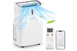 Wiytamo 14,000 BTU Portable Air Conditioner for Room Up to 700 Sq.Ft, 4-in-1 Portable Unit with Heating and Cooling Function, WiFi Enabled, Auto Swing