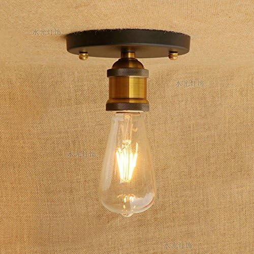 CGJDZMD Vintage Industrial Edison Retro Ceiling Light Finished Copper Head with E27 Socket for House, Bar, Club Decoration Ceiling Pendant Lights (Color : Style A)