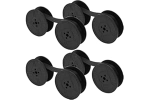 4 Pairs Universal Typewriter Ribbon Twin Spool Replacement Pack Compatible with Most Typewriter Black