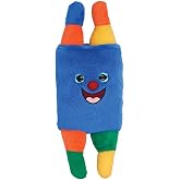 Aviv Judaica Soft Plush Torah Scroll Toy for Kids 14" Long | Smiling face, Multi-Color , soft, stuffed torah for Sukkes, Simchat Torah or Upsherin Chalakah
