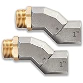 (1" NPT, 2PCS) Fuel Hose Swivel 360 Rotating Connector | Fuel Transfer Pump Fuel Nozzle Multi Plane Fuel Plane Swivel
