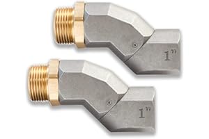 KALAGEEN (1" NPT, 2PCS) Fuel Hose Swivel 360 Rotating Connector for Fuel Transfer Pump Fuel Nozzle Multi Plane Fuel Plane Swivel