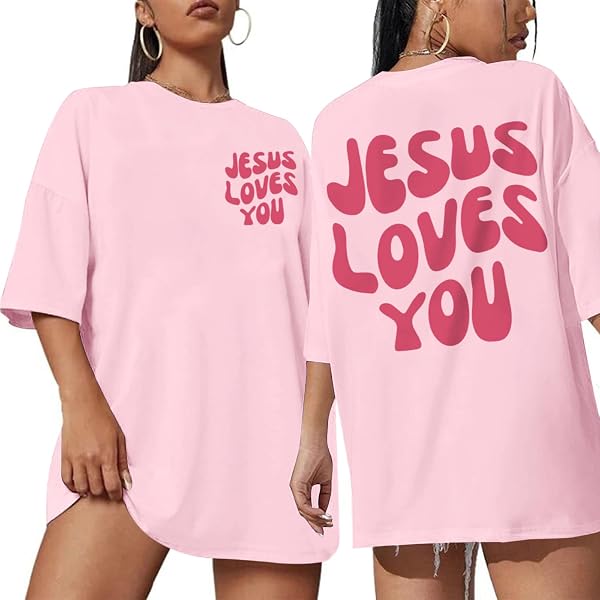 "Jesus Loves You" Vintage Style T-Shirt - Unisex, Made In USA, Sizes XL To 6XL
