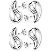 Teardrop Earrings Dupes for Women Gold Chunky Hoop Earring Dangle Earrings Water Drop Hypoallergenic Earring for Women