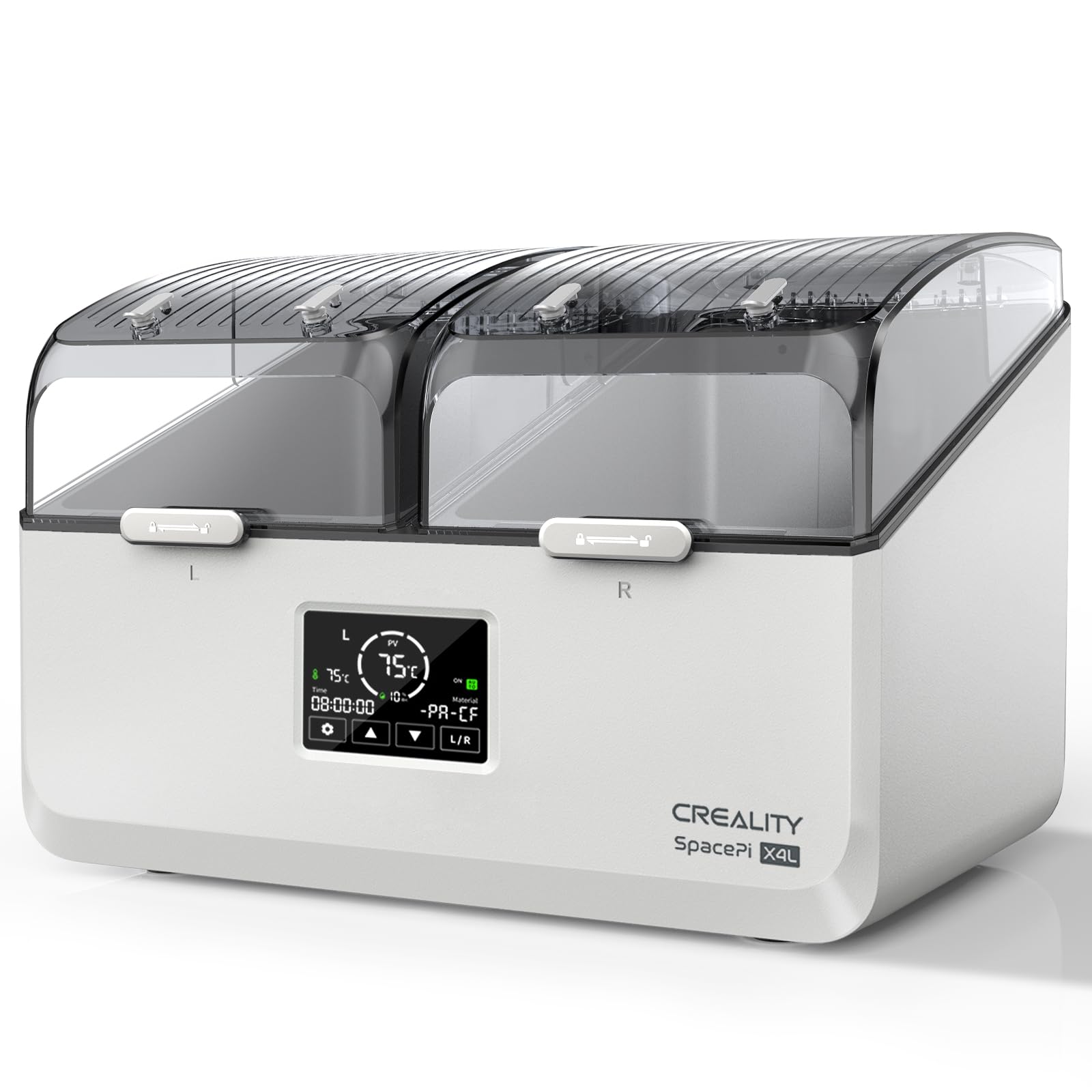 Photo 1 of Creality Filament Dryer 4 Spools, SpacePi X4L Filament Storage Box: Dual Independent Heating Chambers Up to 75?, Double Safety Protection, Moisture-Proof Sealing Design for PLA, PETG ABS