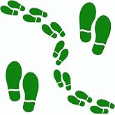 25 Pairs 50 Prints Leprechaun Footprint Floor Decals Stickers St Patricks Day Decorations for Floor Sign Guide Directions Feet Distance Wall Decals Party Decor