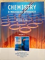Chemistry A Molecular Approach 2nd Custom Edition for General Chemistry 1101 Volume 1 California State University East Bay 0558681786 Book Cover
