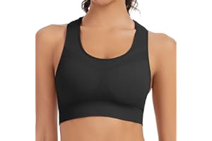Lemef Soutien-gorge de sport dos nageur pour femme, soutien complet, sans couture, non rembourré, pour yoga, gym, fitness