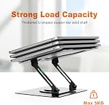 Grifema Laptop Stand Foldable 360° Swivel Base Adjustable Height Ventilated view 7