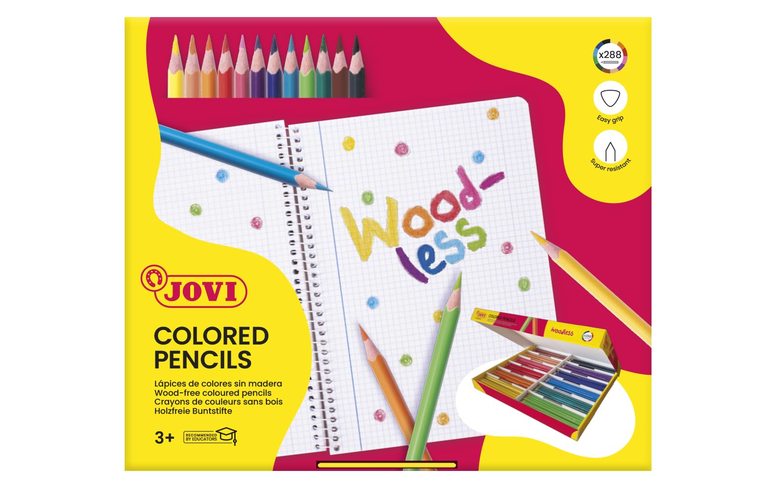 Jovi - Woodless Colored Pencils - 288 Count - Assorted Colors (734/288)