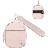 CLUCI Mini Backpack Keychain Wallet Small Change Quilted Coin Purse Cute Puffer Wristlet Pouch with 3 RFID Card Slots
