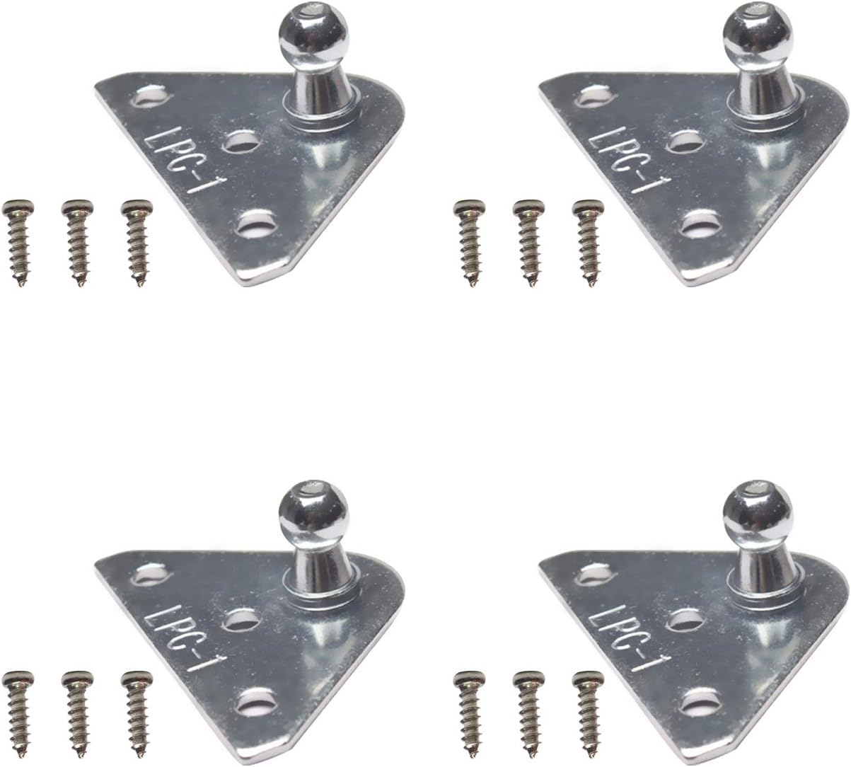 Beneges 4 Pcs 10mm Ball Stud Mounting Brackets Witch Screws Universal