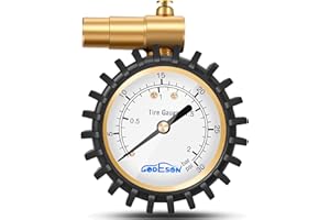 GODESON Presta Valve Pressure Gauge with Air Pressure Relief for Mountain Bicycle Fat Tires,Low Pressure Range to 30 PSI/2BAR
