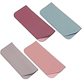 4 Pack Soft Glasses Cases, Leather Sunglasses Cases for Women & Men, Slim Eyeglasses Case