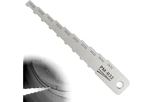 DCOMA Brake Pad Measuring Tool – 32nds Brake Pad Thickness Gauge, 2-in-1 Technician Gauge for Brake Lining & Drum Wear, Stainless Steel Pocket Tech Gauge for Cars, Trucks, SUVs, (10/32-28/32)