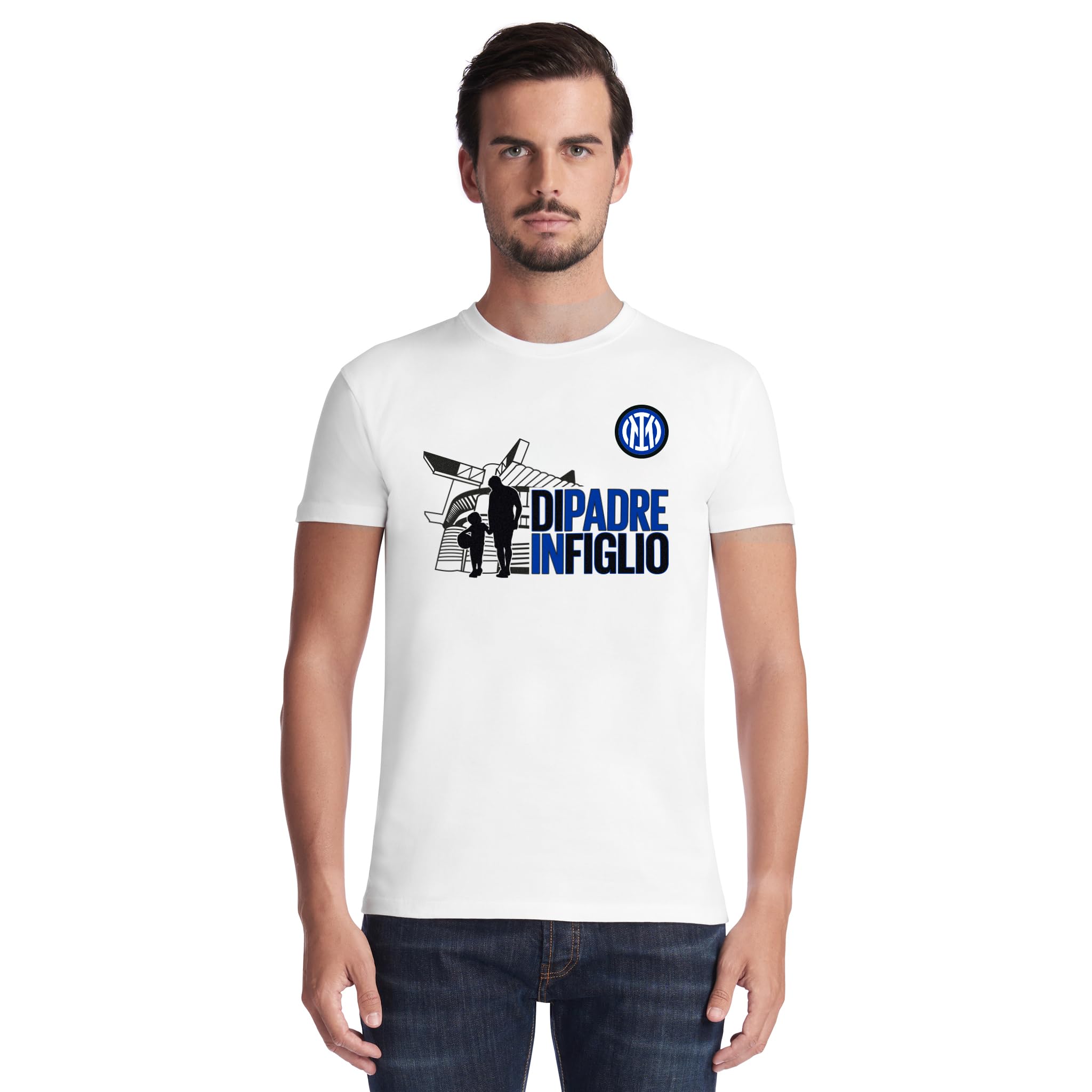 Inter T-Shirt Di Padre in Figlio Mens, White, S