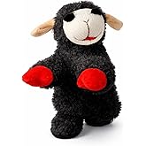 Multipet Lamb Chop | Lamb Chop Dog Toy | Small Dog Toy Lamb Chop Squeaker Toy | Officially Licensed (Black, 10")