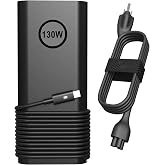 130W USB Type C Laptop Charger Compatible with Dell XPS 15 17 9500 9510 9520 9530 9700 9710 9720 2in1,Precision 5550 5560 5530 5570 5470 5480 5760,Latitude 5431 5531 AC Adapter Computer Power Cord