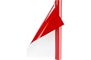 Permanent Vinyl Red - Hisiu 12" x6FT Red Vinyl Roll for Cricut, Silhouette,Red Permanent Vinyl for DIY Decor Sticker, Craft, Signs,Window,Christmas Decorations,Glossy Red Adhesive Vinyl