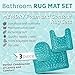Bathroom Rug Mats Set 3 Piece - Memory Foam Extra Soft Shower Bath Rugs – Contour Mat and Lid Cover - Perfect Combination of Luxury and Comfort - Aqua Teal/Designs
