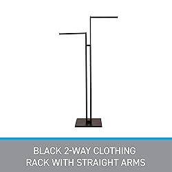 SSWBasics Black 2-Way Adjustable Clothing Rack with