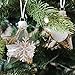 12-Pack of Christmas Tree Decorations - Hanging Star Decorations, Glass Christmas Ornaments, Festive Embellishments, Brown - 2.9 x 6.2 x 1.1