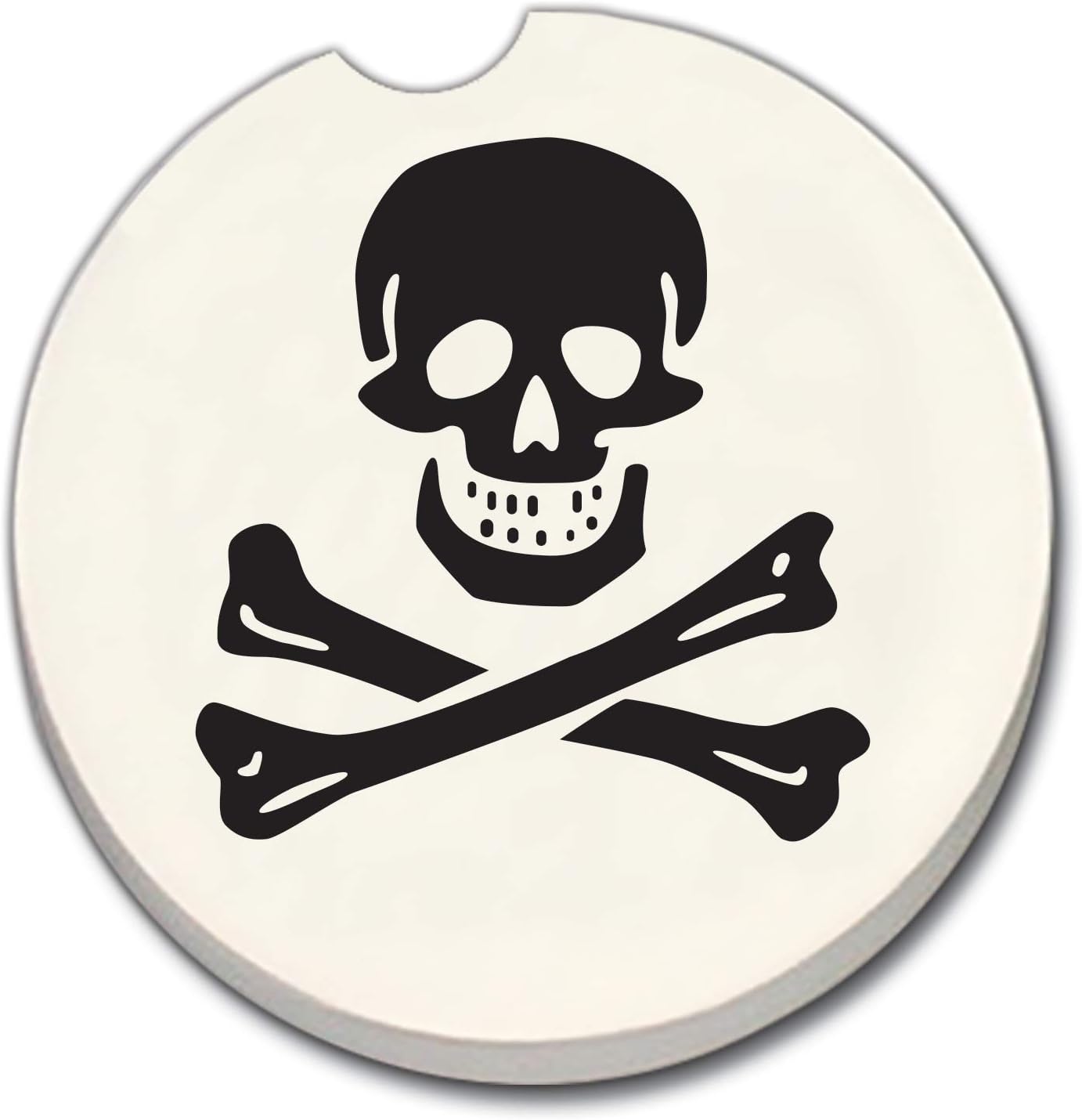 Skull and Crossbones Auto Coaster - Single Coaster for Your Car