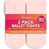 Dancina Ballet Dance Tights Footed - Ultra-soft Pro Excellent Hold&Stretch (Toddler/Girls)