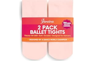 Dancina Ballet Dance Tights Footed - Ultra-soft Pro Excellent Hold&Stretch (Toddler/Girls)