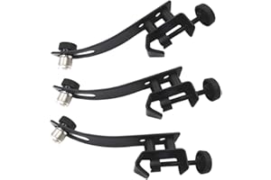 Boseen Drum Microphone Shockproof Clip Rim Mount Holder Metal Universal Tom Mic Set Clamp Adjustable(Pack of 3)