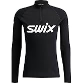 Swix Men's Racex Classic Half Zip Long Sleeve Quick-Drying Stretch Slim Fit Baselayer Top