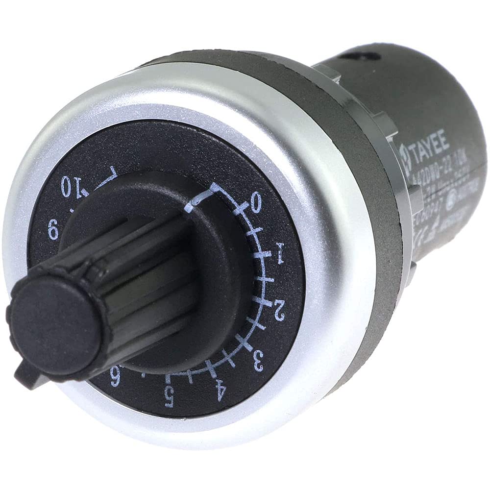 ANCLLO Potentiometer LA42DWQ-22 5K ohm Frequency Converter IP65 VSD VFD Resistance Variable Speed Drive Rotary Potentiometer 22 mm