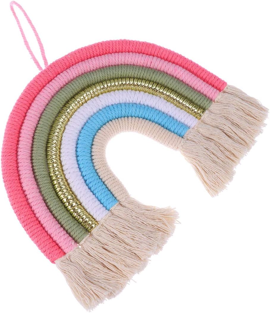 BESPORTBLE Rainbow Wall Decoration Rainbow Wall Hanging Woven Tassel Wall Hanging Decoration for Bedroom Nursery Baby Kids Rooms