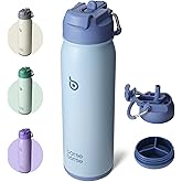 BOTTLE BOTTLE 24oz Insulated Water Bottle Stainless Steel Sport Water Bottle with Straw and Adjustable Lid Daily Pill Organizer