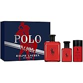 Ralph Lauren - Polo Red Eau de Toilette - Men's Cologne Set ($200 Value) - Full Size, 4.2 Fl Oz, Travel Size, 1.35 Fl Oz & Deodorant