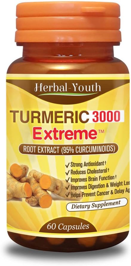95% CURCUMINOID Longa Linn Pure TUMERIC Turmeric 3000 Extreme Pills ANTIOXIDANT