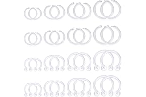 D.Bella 16G Clear UV Flexible Acrylic Labret Monroe Lip Ring Tragus Retainer Clear Helix Cartilage Earring Stud Piercing Jewe