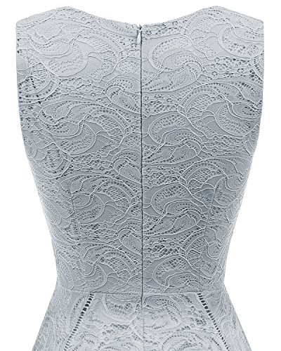 image for Bridesmay Women's Elegant V-Neck Sleeveless Asymmetrical Handkerchief 
