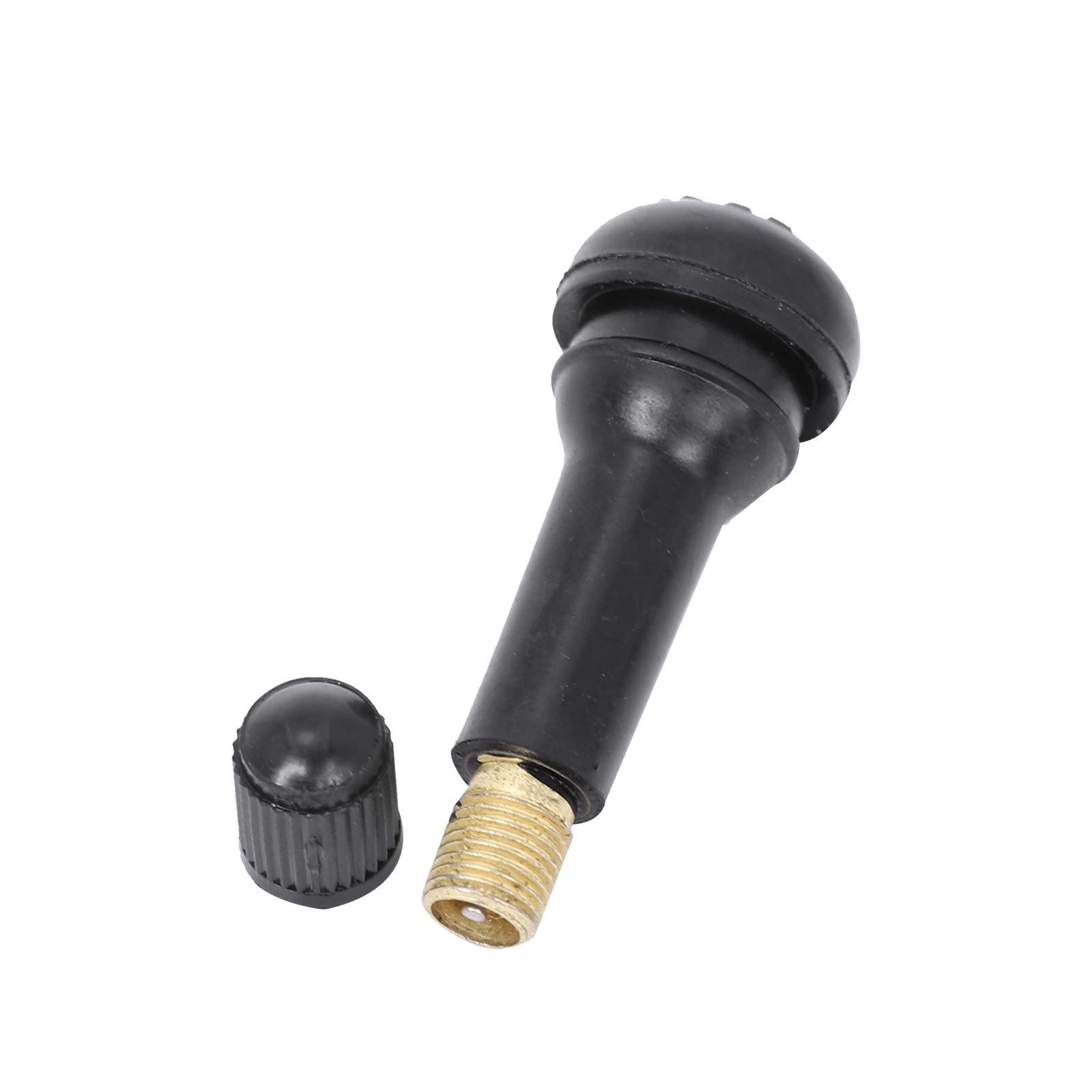 BETTERCLOUD TR414 1-1/2" Snap-in Rubber Valve Stem 38mm Medium Black (25 Pieces)