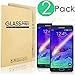 (2 Pack)Galaxy Note 4 Glass Screen Protector , [9H Hardness] [High Definition] [Bubble Free] Tempered Glass Screen Protector for Galaxy Note4