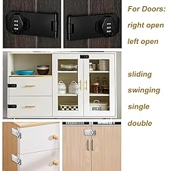 ETEKJOY Cabinet Lock Keyless 3-Digit Password