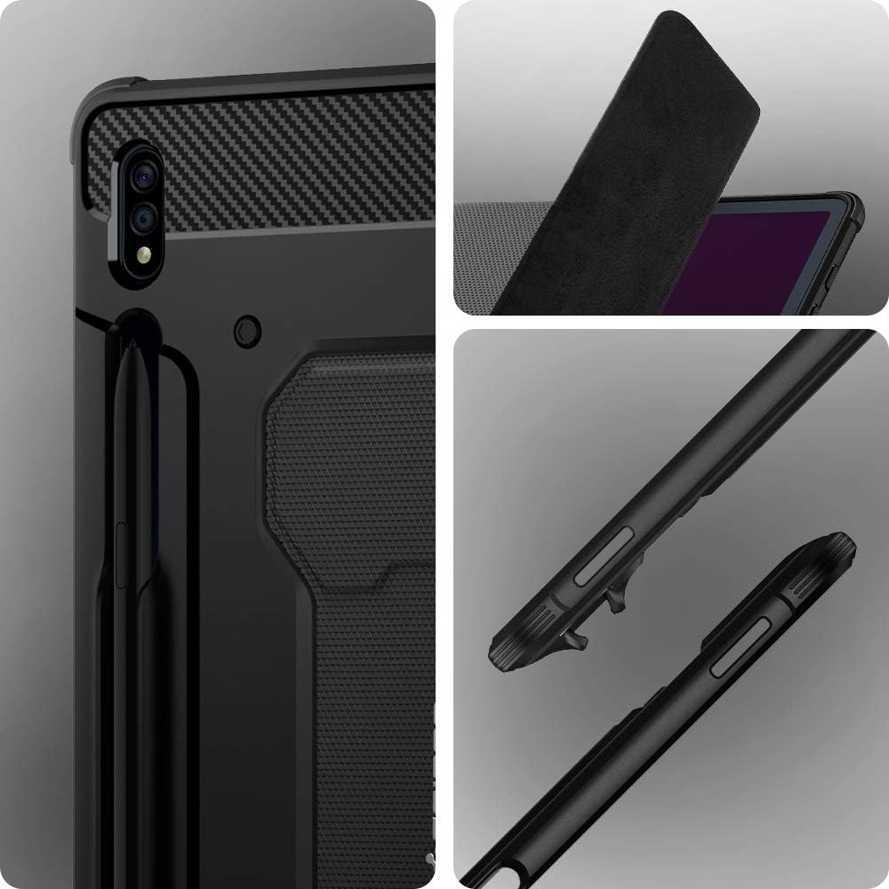 Spigen Rugged Armor Pro Case Compatible with Samsung Galaxy Tab S8 Plus and Compatible with Galaxy Tab S7 Plus - Black - Image 4